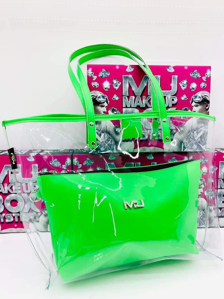 Coppia Borsa verde fluo