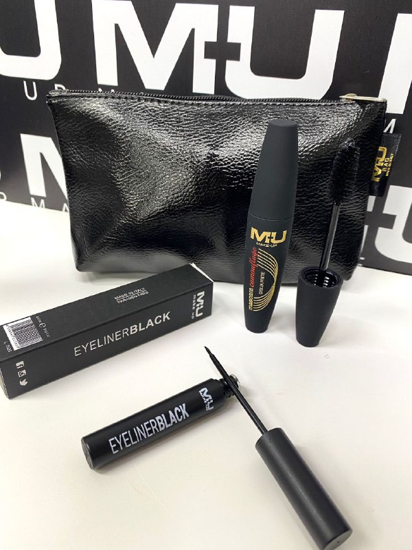 pochette metal mascara ciglia finte eyaliner