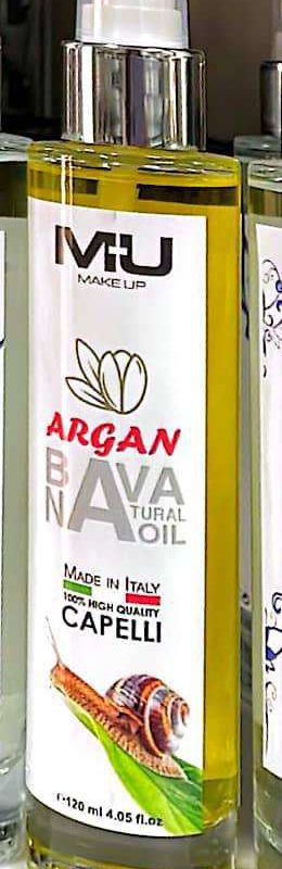 Olio capelli argan bava di lumaca